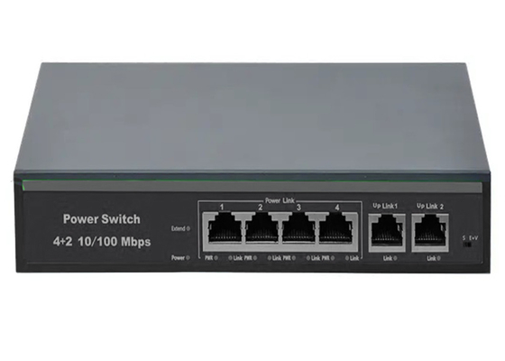 6 de Interne Voeding van de haven 10/100M POE Schakelaar met 250m VLAN