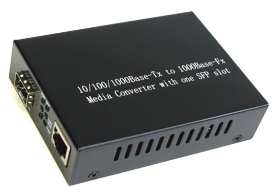 Snelle Ethernet-Media Convertor 1000Mbps met 1 SFP-Groef en 1 Ethernet-Haven