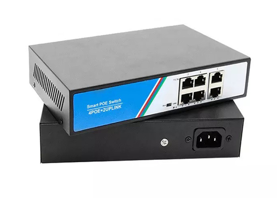 IP-camerasysteem 4+2 POE netwerkswitch 100 / 250m 10 / 100Mbps