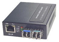 1x10/100BASE-T naar 2x100BASE-X SFP Fiber Ethernet-switchconverter met PSU
