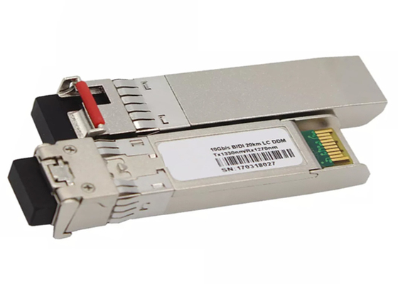 60KM LC 10G SFP+ Module, Simplex Bidi SFP-zendontvanger WDM 1330nm 1270nm