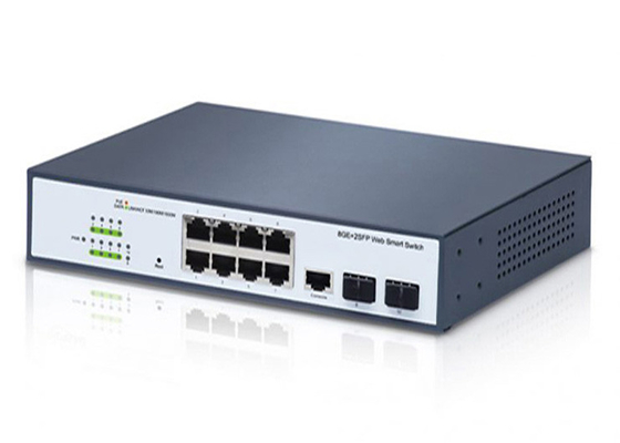 de Vezelschakelaar van 14.89Mpps L2 Ethernet met 2 1000 SFP-Havens 8 1000 Ethernet-Havens