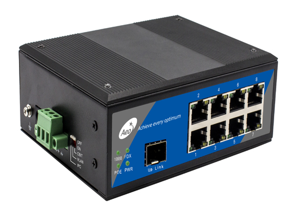 Single Fiber Port POE Ethernet Switch met externe voeding 8 poorten