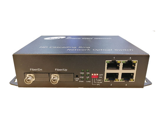 De Schakelaar Volledige Gigabit 4 POE Ethernet 2 van Ring Loop Fiber POE Optische Haven