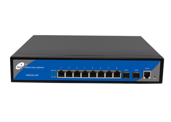 IP30 8 Havenpoe Beheerde Schakelaar 8 de Haven van Gigabit POE 2 Gigabit SFP