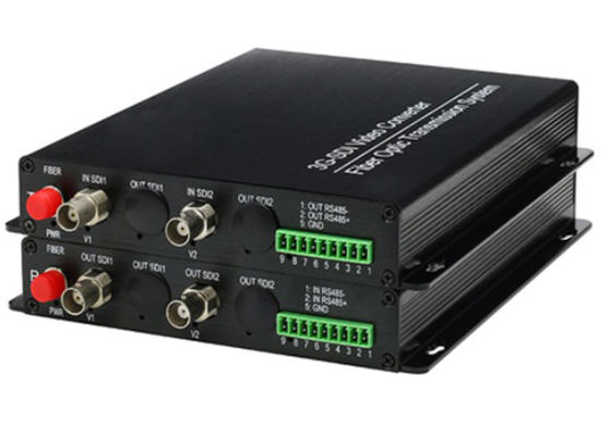 2CH 3G SDI HD SDI aan Vezel Optische Convertor 2 BNC 1 Optische Haven