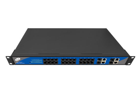 Het rek zet 100KM SFP Vezelschakelaar 1310/1550nm op