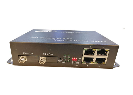 De draperende Schakelaar Volledige Gigabit 4 van Vezel Optische Ethernet Ethernet 2 Optische Havens