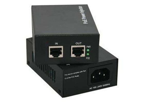 52V de Injecteur van RJ45 Gigabit POE, de Injecteur van Midspan POE van de Beëindigenspanwijdte
