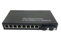 2Fiber en de Media van 8RJ45 Ethernet Convertor 10/100M Or 10/100/1000M