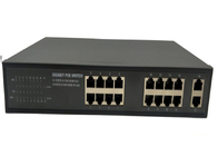 POE Gigabit Ethernet Schakelaar met 16 POE Havens 2 Opstraalverbindingshavens
