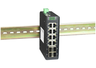 De industriële Havens van Ring Ethernet Fiber Switch 8GE UTP+4 SFP van het Gidsspoor