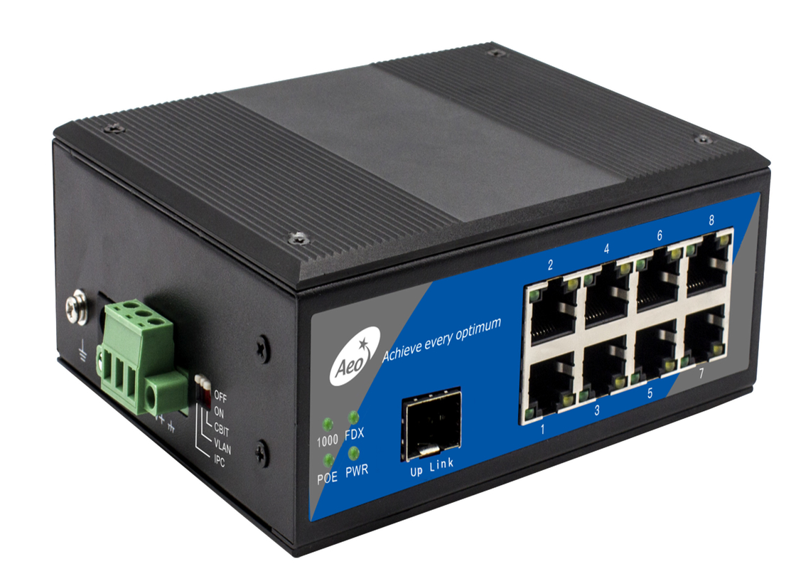 Single Fiber Port POE Ethernet Switch met externe voeding 8 poorten