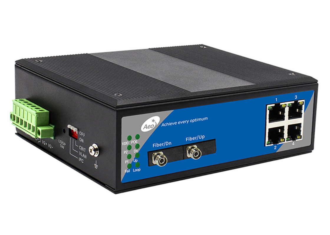 Robuuste POE Ethernet-switch voor gegevensoverdracht 10/100/1000 Mbps Werktemperatuur -40-85°C