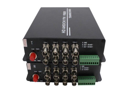 1080P AHD/CVI/TVI Video Fiber Converter 8ch 1080P BNC Video Met Rs485 Gegevens