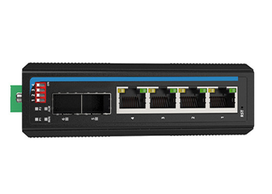Beheerde SFP-schakelaar Industrieel 4 1000M POE-poorten met 2*1000M SFP-poorten