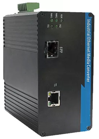 Industriële SFP-vezelschakelaar 1 poort 100BASE SFP + 1 poort 10 / 100BASE-T