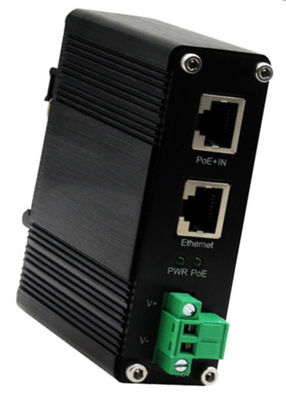 DIN-Rail Industrial 802.3at Gigabit PoE Splitter Uitgangsspanning 12VDC