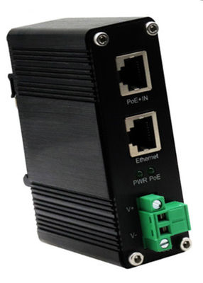 DIN-Rail Industrial 802.3at Gigabit PoE Splitter Uitgangsspanning 9VDC