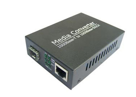 100km 10 100 1000M Media Converter One SFP Één Ethernet-Haven